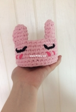 pink rabbit basket