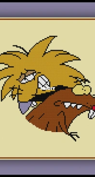 Cross Stitch Quest - Angry Beavers - Daggett and Norbert PCS + XSD