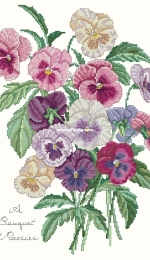 The Lilac Studio 33 - A Bouquet of Pansies XSD