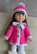 Doll Cloth Pink &Silver Set by Dianne Crutchley fit for14 1/2-Free