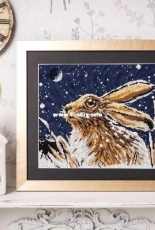 Midnight Visitor Winter Hare by Carol Thornton from Cross Stitch Gold 142 XSD