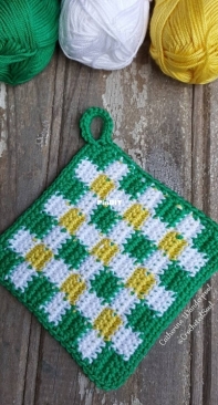 Potholder, practicing Tapestry crochet
