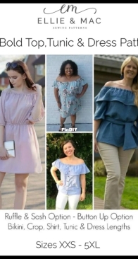 Ellie and Mac - Be Bold Top, Tunic and Dress - Sizes XXS-5XL