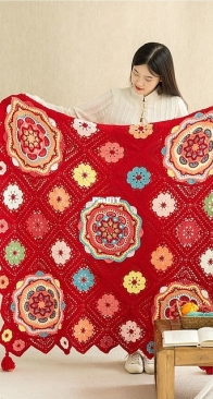 New Mommy Handmade DIY - Su Su Jie Jia - Susans Family - Tuanhua Brocade Blanket - Free