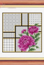Needlecrafts: Oriental Peonies and blackwork