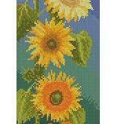 Heritage Stitchcraft - Flower Panels  JCSF472 Sunflowers Panel by John Clayton  XSD