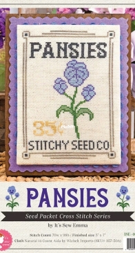 It's Sew Emma ISE-4084 Pansies - xsd