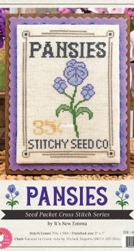 It's Sew Emma ISE-4084 Pansies - xsd