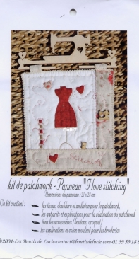 Les Boutis de Lucie - Panneau I Love Stitching - French
