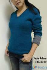 On the beach V neck pullover