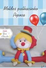 Jana Artesanatos - Palhacinho Picoca/ Popcorn Clown Felt Pattern - Portuguese