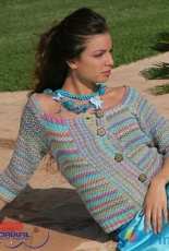 Adriafil-Cardigan Jasmine by Adriafil Yarn -Free
