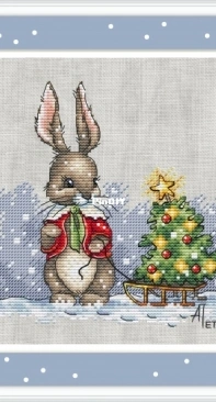 Christmas  Bunny by Anna Petunova