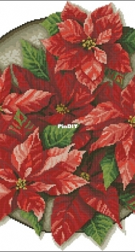 Poinsettia - Weihnachtsstern HP10648 from Dein Kreuzstich Magazin 1 - January - February 2021 PCS + XSD