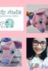 Mily Ateliê  - Unicórnio de parede / Wall unicorn Felt Pattern - Portuguese - Free