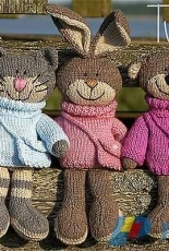 Twins-Happy Pets, flat trio by Ala Ela