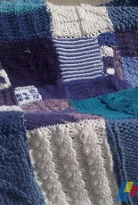 The Learn to Knit Afghan/Blanket/The Dogs Dinner  by Elizabeth Felgate-Free