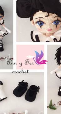 Ann y Fer Crochet - Anabel Palomares - Mirna Mi Muñeca Pierrot - Mirna My Doll Pierrot - Russian