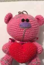 Osito de san valentin rosa