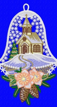 Art Embroidery FSL ChrBell /christmas Bell - Machine Embroidery