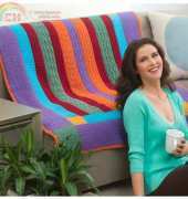 Coats & Clark LW2211 Amish Bars Throw by Katherine Eng