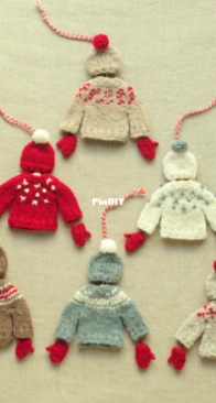 Wee Woolens Ornament Set by Susan B. Anderson - Barrett Wool Co