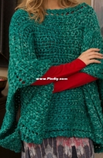 Yarnspirations - Red Heart Boat Neck Poncho - Free
