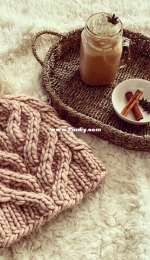 Chai Latte Beanie by Kalurah Hudson