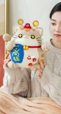 New Mommy Handmade DIY - Su Su Jie Jia - Susans Family - Money Cat Cushion Fortune Cat - Free