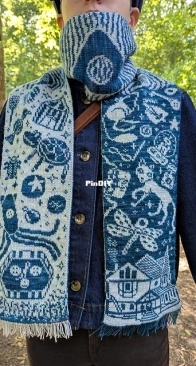 ‘The Door to Another World’ Scarf by Katharina Kuntz - English