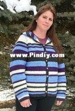 Cre8tion Crochet - Lorene Haythorn Eppolite - Stripped Hoodie (Adult)
