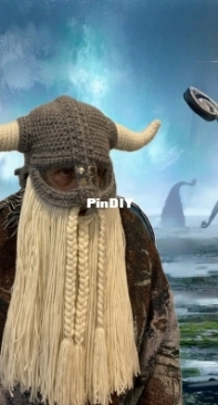 Viking helmet with awesome beard!!