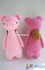 Little Bear Crochets - J. A. Poolvos- Pig with Owl backpack - Spanish - Translated