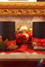 Repurposed tin cans and cds