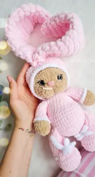 Teddy_knitted - Daria Kiseleva - Дарья Киселева - bear bunny - мишка зайка - Russian
