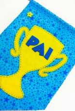Feltro Fácil - Flâmula Dia dos Pais / Fathers Day Streamer Felt Pattern - Portuguese - Free