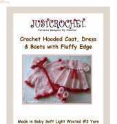 Just Crochet - Heather Davidson - JC18NB Dress and Hooded coat