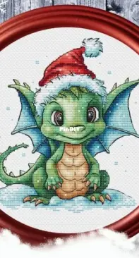 Christmas Dragon 3 Cross Stitch Pattern by Vitaliya Mishchuk