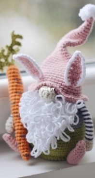 Firefly Crochets - Olga Mareeva - Bunny Gnome with a Carrot