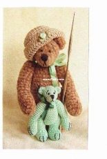 Thread Teds - Berta Hesen Minten -  ThreadTeds Kit 2 - 4 inches Dana and 2 inches Krista Miniature Thread Bears