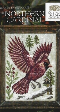 Cottage Garden Sampling - A Year in the Woods ll #7 CGS-1132 The Northern Cardinal PCS + XSD
