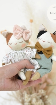 Mes Petites Lunes - Mini Cat and Raglan Dress and Jumpsuit