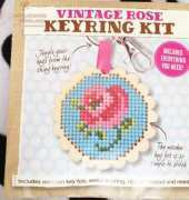 kit Vintage Rose Keyring from Cross Stitch april 264 by Lesley Teare free cover