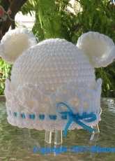 Alenas Design - Alena Byers - Crochet White Bear Hat