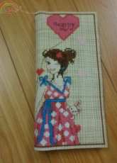 Little girl with heartshape balloon