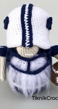 Tiknik crochet toys - Lilit  Nikoyan - Football player gnome