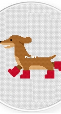 Daily Cross Stitch - Doggie in Boots