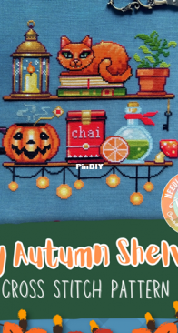 Needlelot Designs - Cozy Autumn Shelves