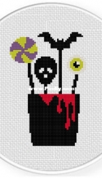 Daily Cross Stitch - Halloween Bucket