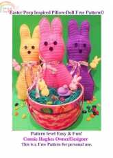Easter Peep Inspired Pillow-Doll by Connie Hughes -Free Pattern- English